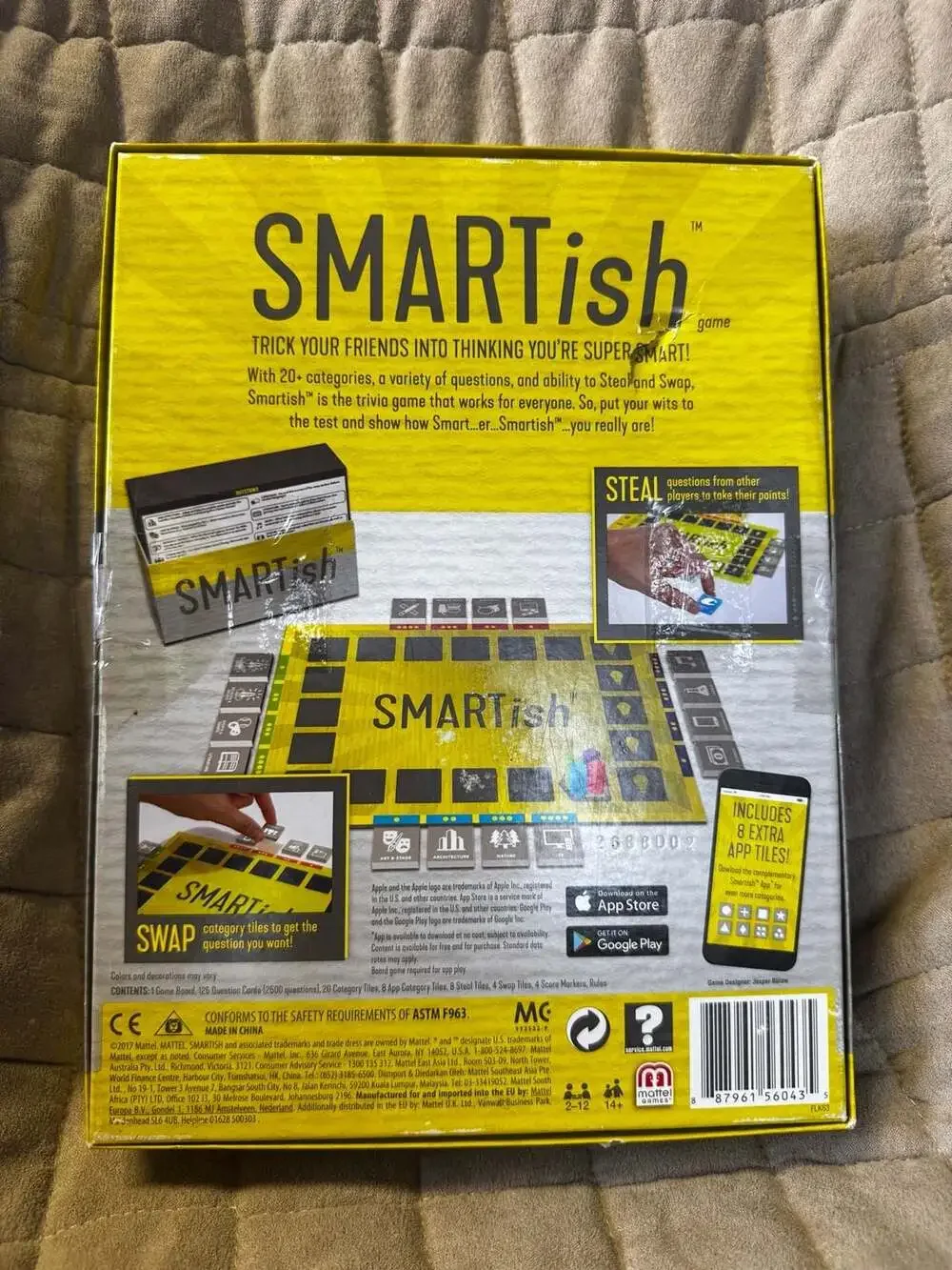 Mattel Games SMARTish Trivia Strategy Board Game COMPLETE